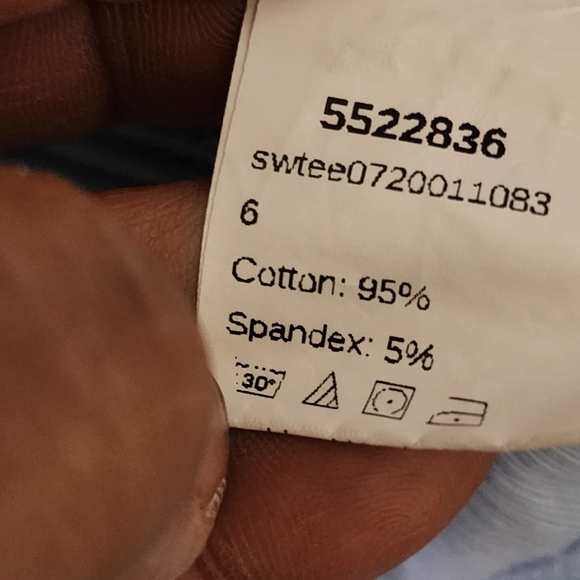 Shein Light Blue Crop Ribbed Knit Top - Picture 6 of 7